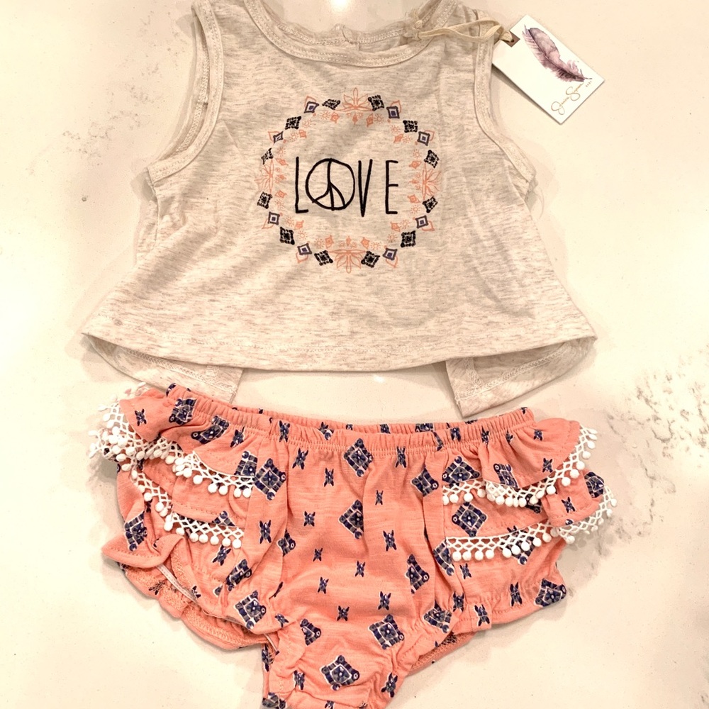 NWT Jessica Simpson baby boho outfit